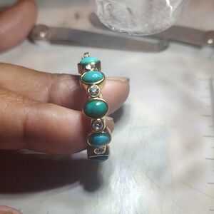 Adrienne Turquoise and Gold Bracelet